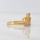 Anillo Corona 1.95g / T6 Dos Oros Amarillo Blanco 18K