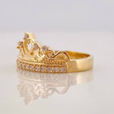 Anillo Corona 3.85g / T7 Oro Amarillo 18K