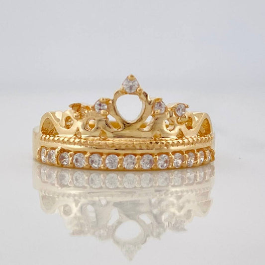 Anillo Corona 3.85g / T7 Oro Amarillo 18K