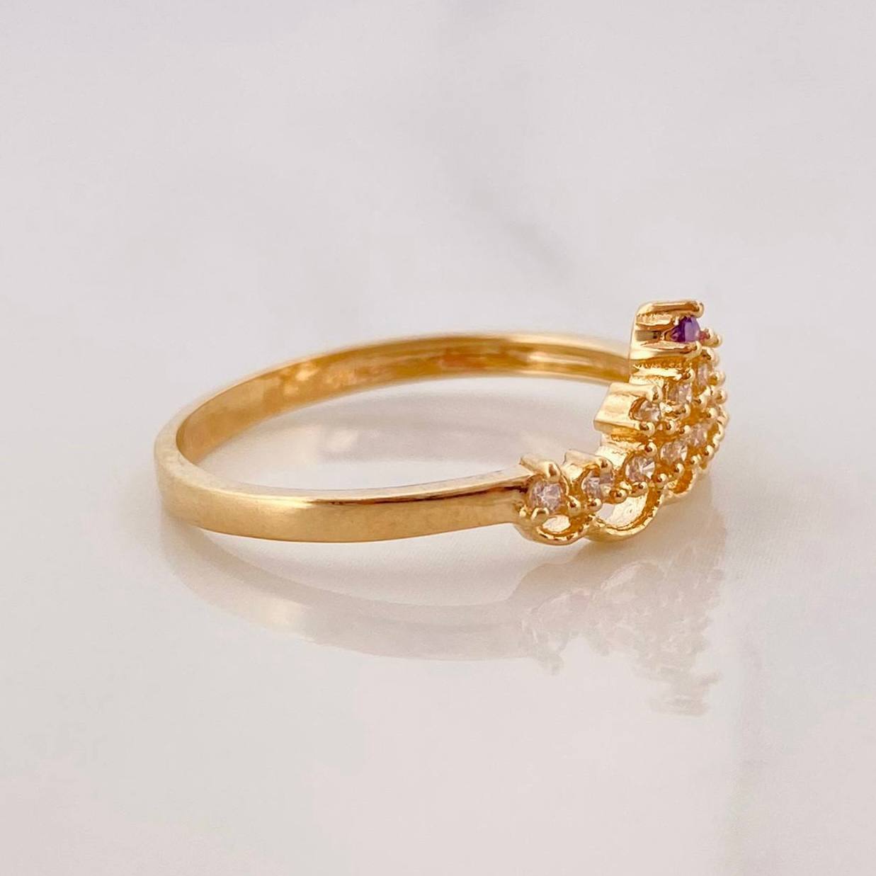 Anillo Tiara 2.05g / T7 Oro Amarillo 18K
