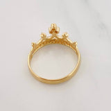 Anillo Tiara Real 2.85g / T8 Dos Oros Amarillo Blanco 18K