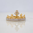 Anillo Tiara Real 2.95g / T8 Dos Oros Amarillo Blanco 18K