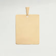Dije Placa Rectangular 2.35gr / 2.9cm / Oro Amarillo 18K *