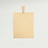 Dije Placa Rectangular 1.85gr / 2.9cm / Oro Amarillo 18K