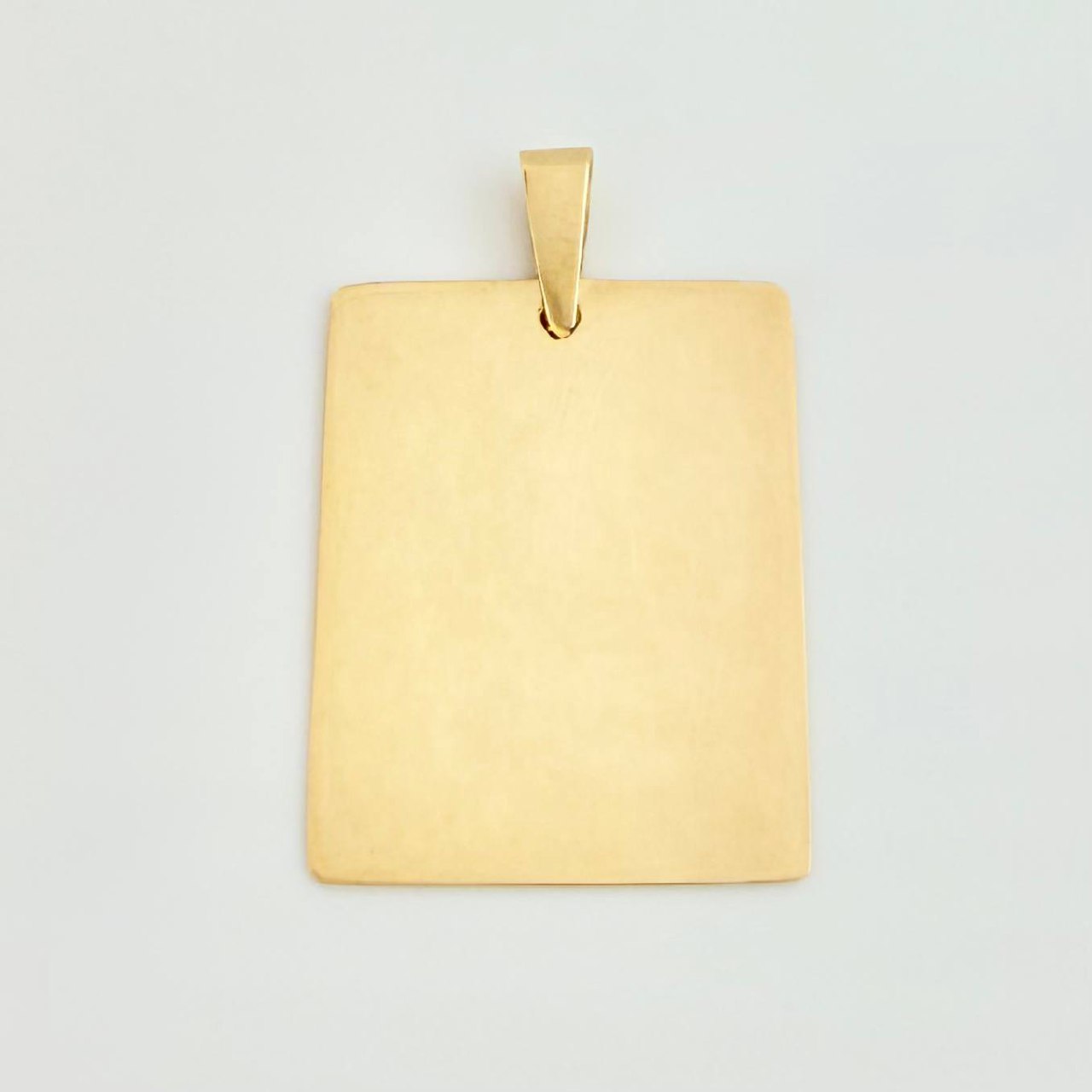 Dije Placa Rectangular 2.35gr / 2.9cm / Oro Amarillo 18K *