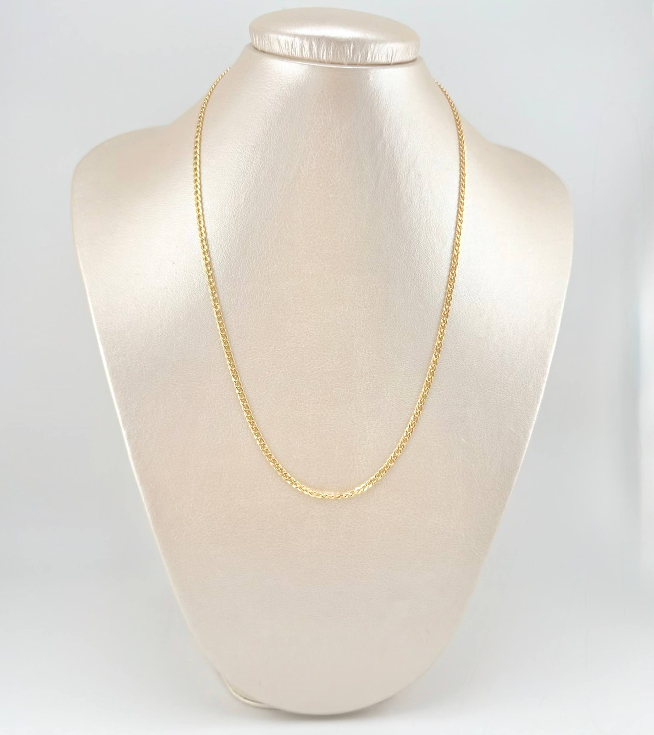 Cadena Cubana 1.8g / 50cm / 2mm Oro Amarillo 18K