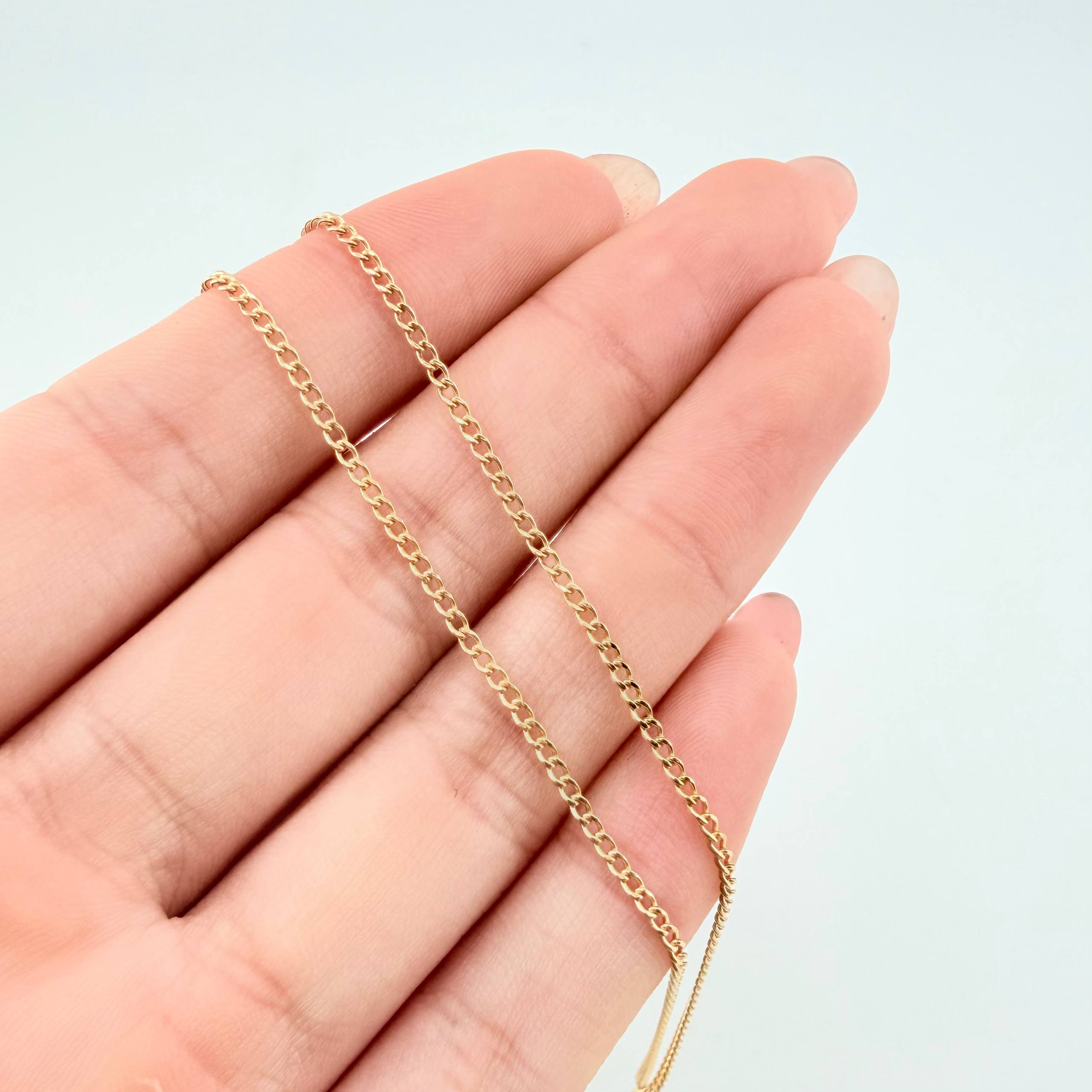 Cadena Mini Cubana 2 g / 40 cm / 2.2 mm Oro Amarillo 18K