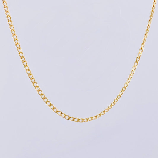 Cadena Mini Cubana 1.55gr / 45cm / 1.8mm Oro Amarillo +1 18K ©