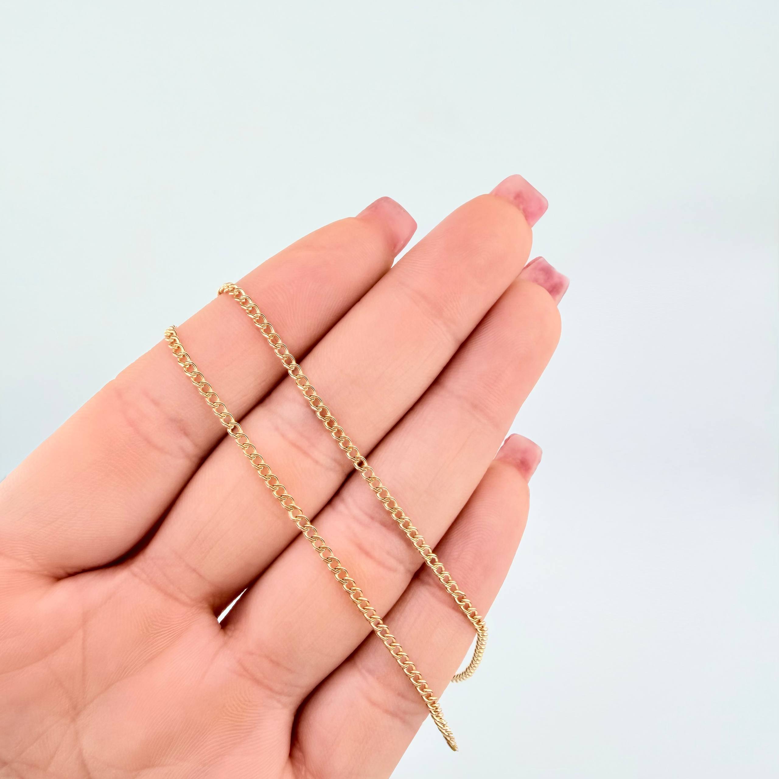 Cadena Mini Cubana 1.55gr / 45cm / 1.8mm Oro Amarillo +1 18K ©