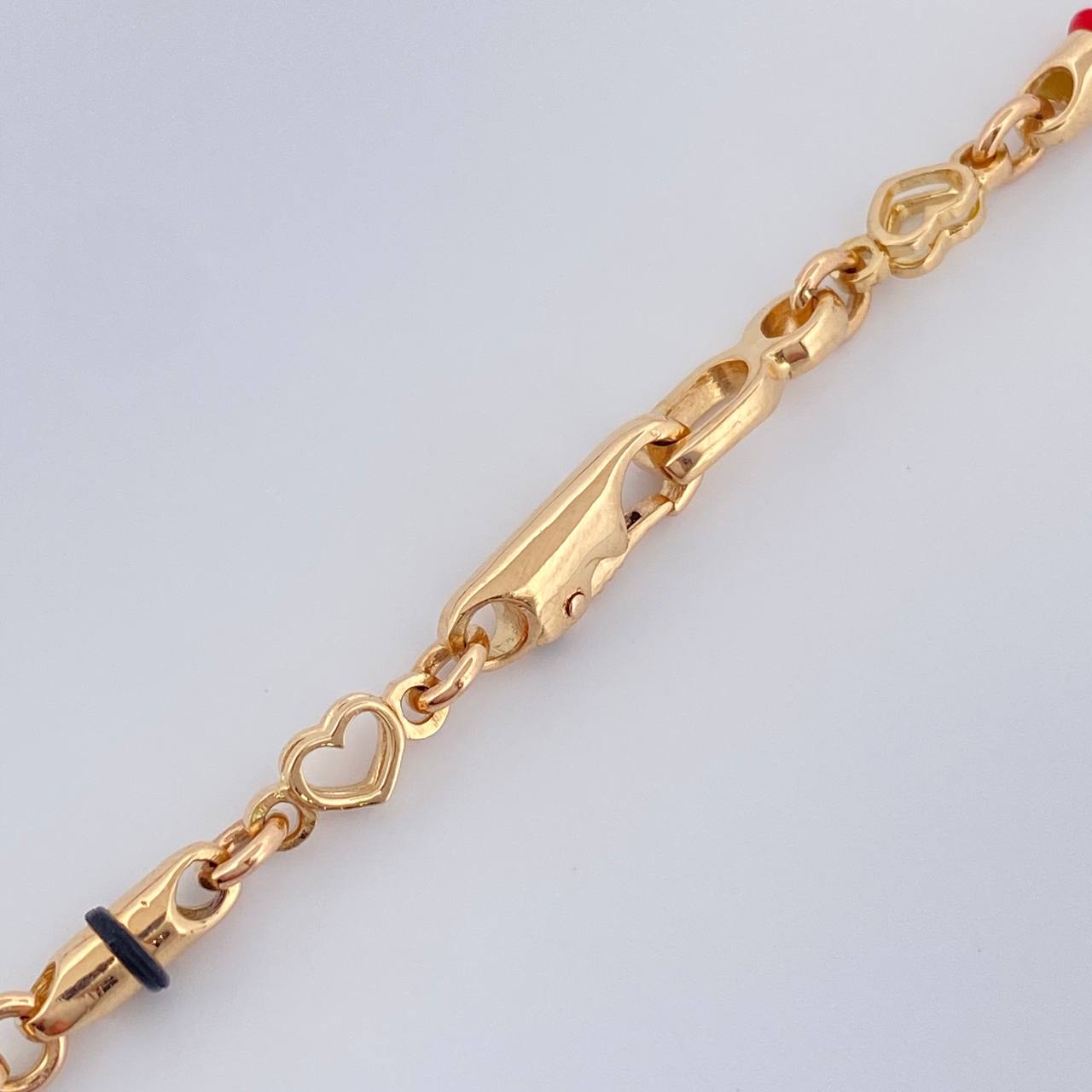 Cadena Rustica Corazones 21.2gr / 47.1cm / Oro Amarillo 18K &