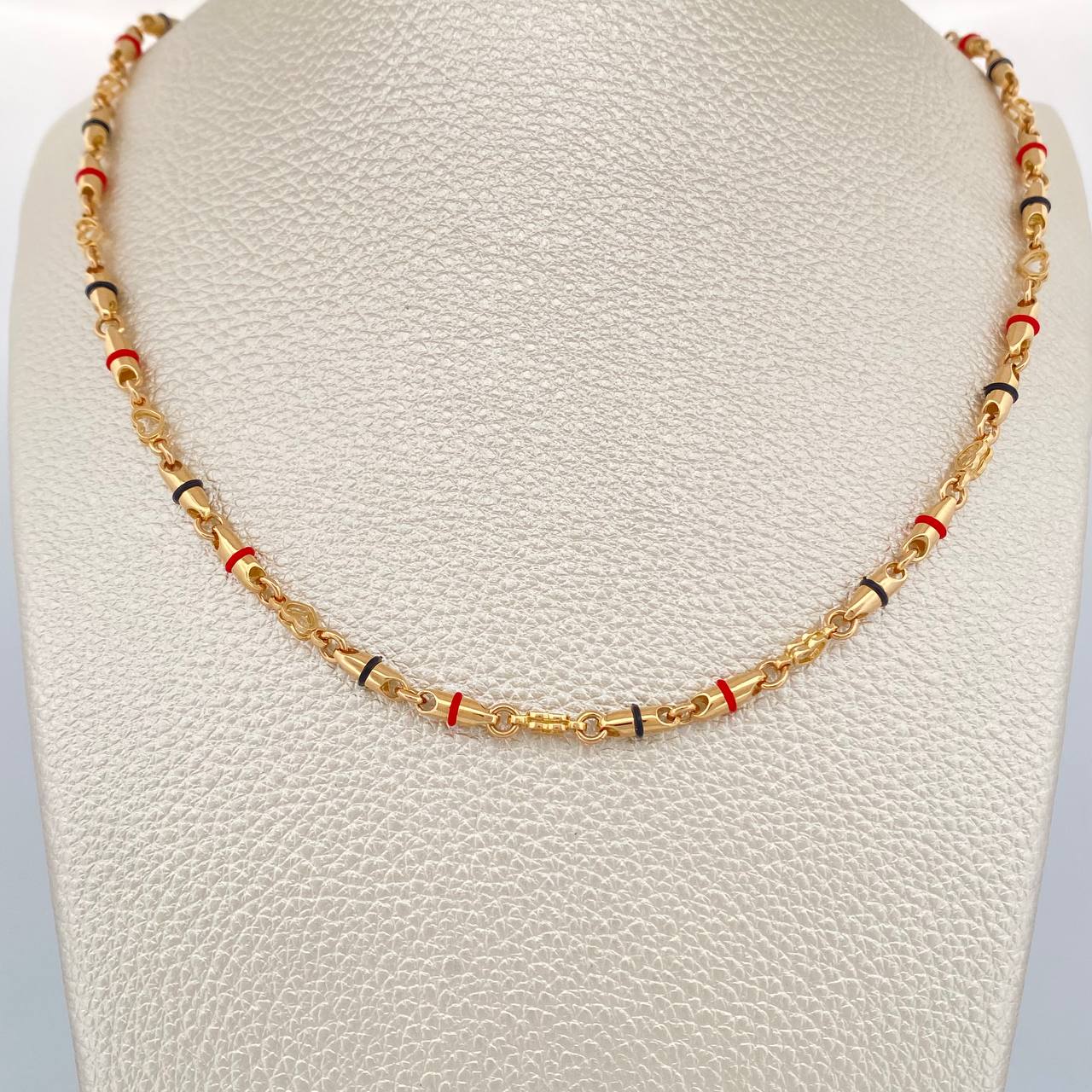 Cadena Rustica Corazones 21.2gr / 47.1cm / Oro Amarillo 18K &