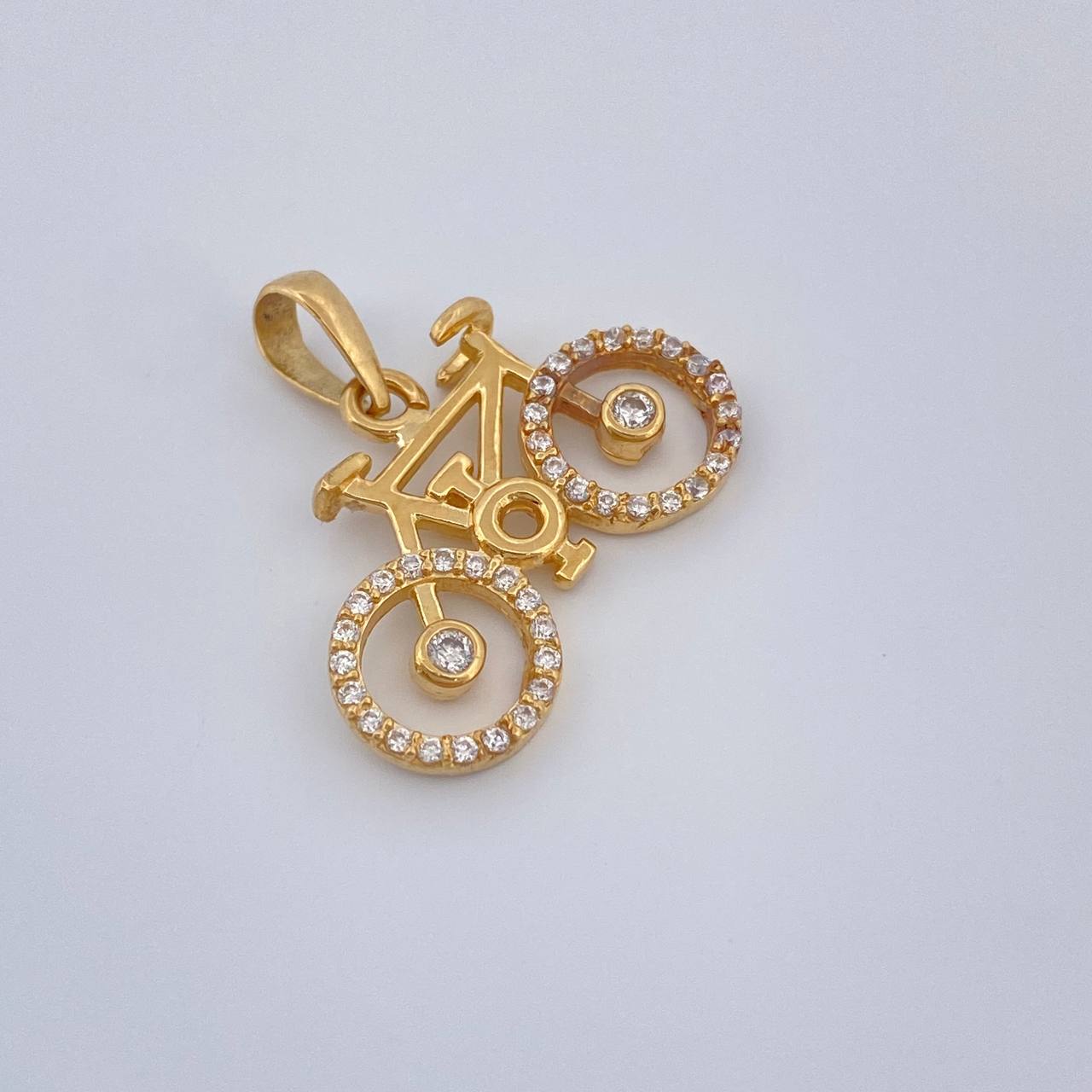 Dije Bicicleta 2.05gr / 2cm / Oro Amarillo 18K &