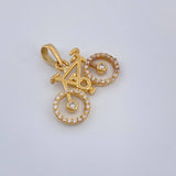 Dije Bicicleta 2.05gr / 2cm / Oro Amarillo 18K &