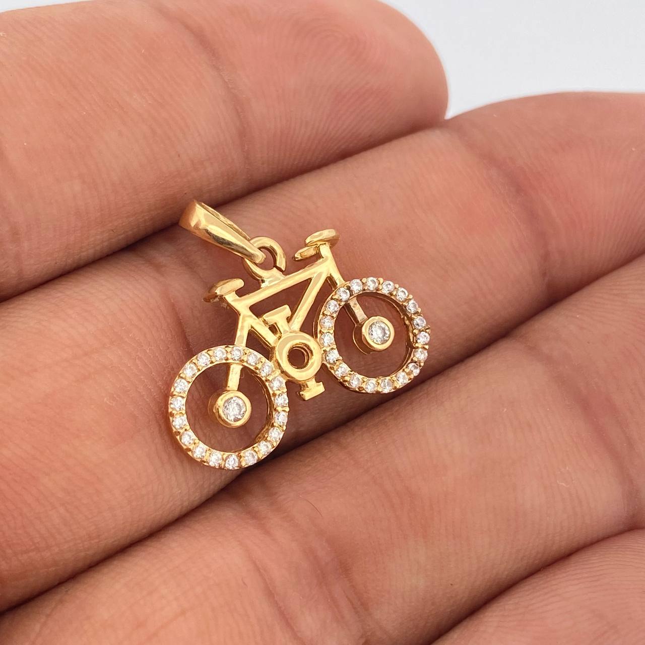 Dije Bicicleta 2.05gr / 2cm / Oro Amarillo 18K &