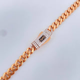 Cadena Cubana Infinito 18.60gr / 61cm / Dos Oros Blanco Rosa +4 18K &