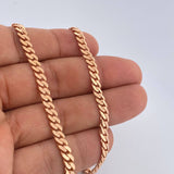 Cadena Cubana Infinito 18.60gr / 61cm / Dos Oros Blanco Rosa +4 18K &