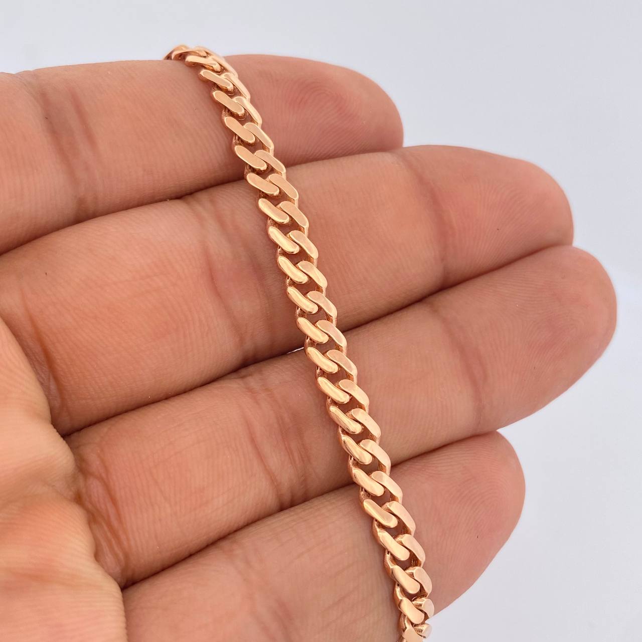 Pulso Cubana Infinito 6.6gr / 18.4cm / Dos Oros Blanco Rosa +4 18K &