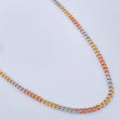 Cadena Cubana 4.1gr / 61.5cm / Tres Oros +1 14K Italy &