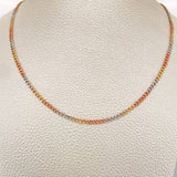 Cadena Cubana 4.1gr / 61.5cm / Tres Oros +1 14K Italy &