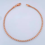 Pulso Ice 4.35gr / 20.5cm / Dos Oros Blanco Rosa +4 14K Italy &