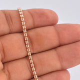 Pulso Ice 4.35gr / 20.5cm / Dos Oros Blanco Rosa +4 14K Italy &