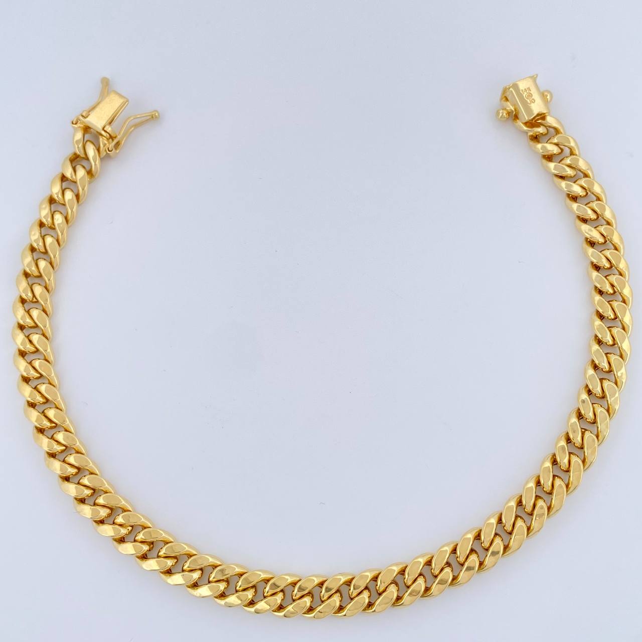 Pulso Cubano 6.55gr / 21.3cm / Oro Amarillo +1 14K Italy $