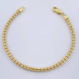 Pulso Ice 6.1gr / 18cm / Dos Oros Amarillo Blanco +4 14K Italy &