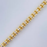 Pulso Ice 6.1gr / 18cm / Dos Oros Amarillo Blanco +4 14K Italy &