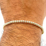 Pulso Ice 6.1gr / 18cm / Dos Oros Amarillo Blanco +4 14K Italy &