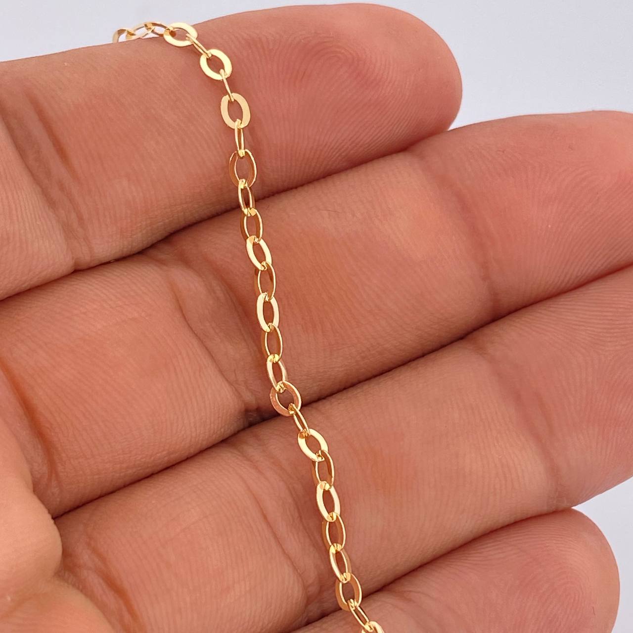 Tobillera Aro Seguido 2.2gr / 27.9cm / Oro Amarillo +3 18K $