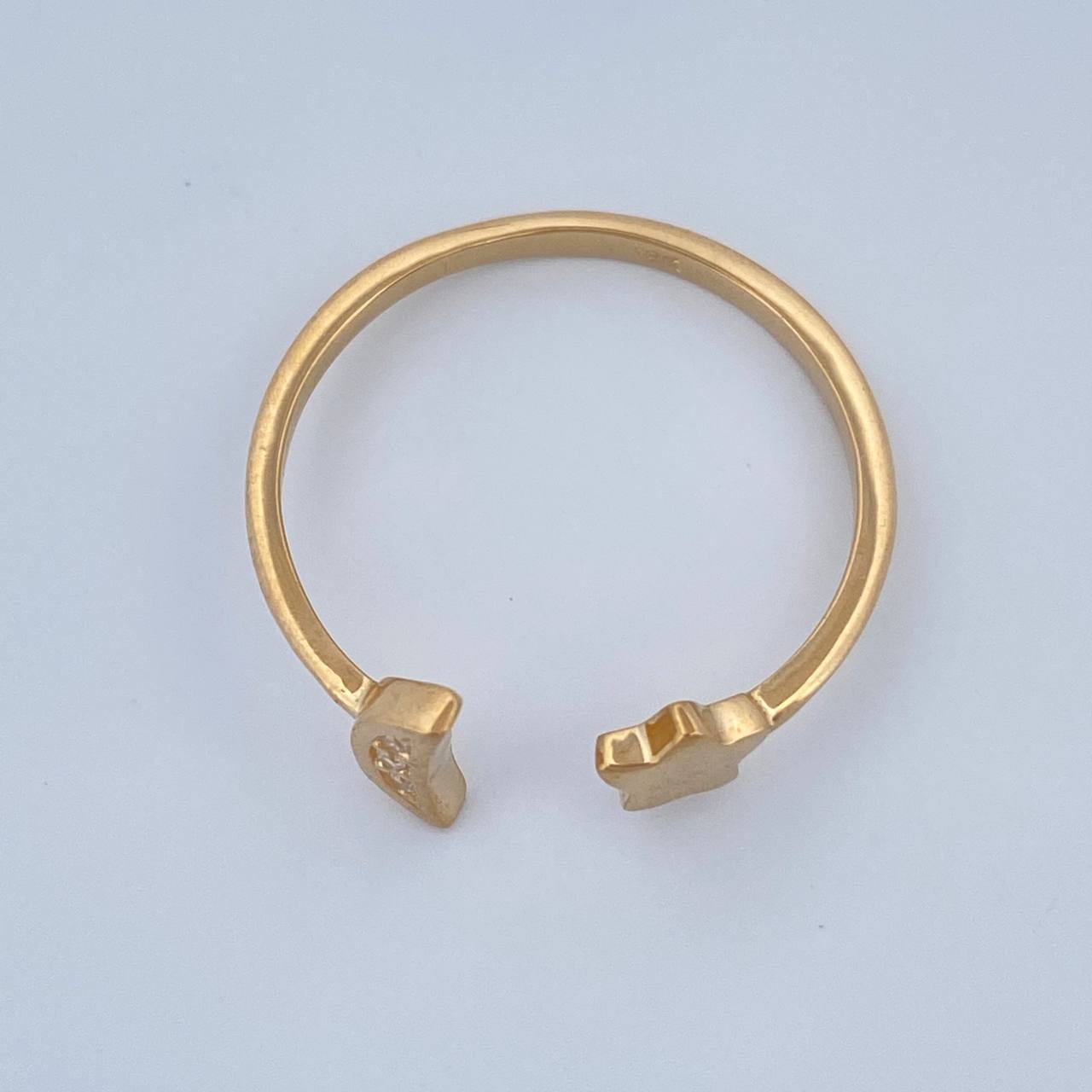 Anillo Abrazo Luna Estrella 1.55gr / T5 3/4 / Oro Amarillo 18K $