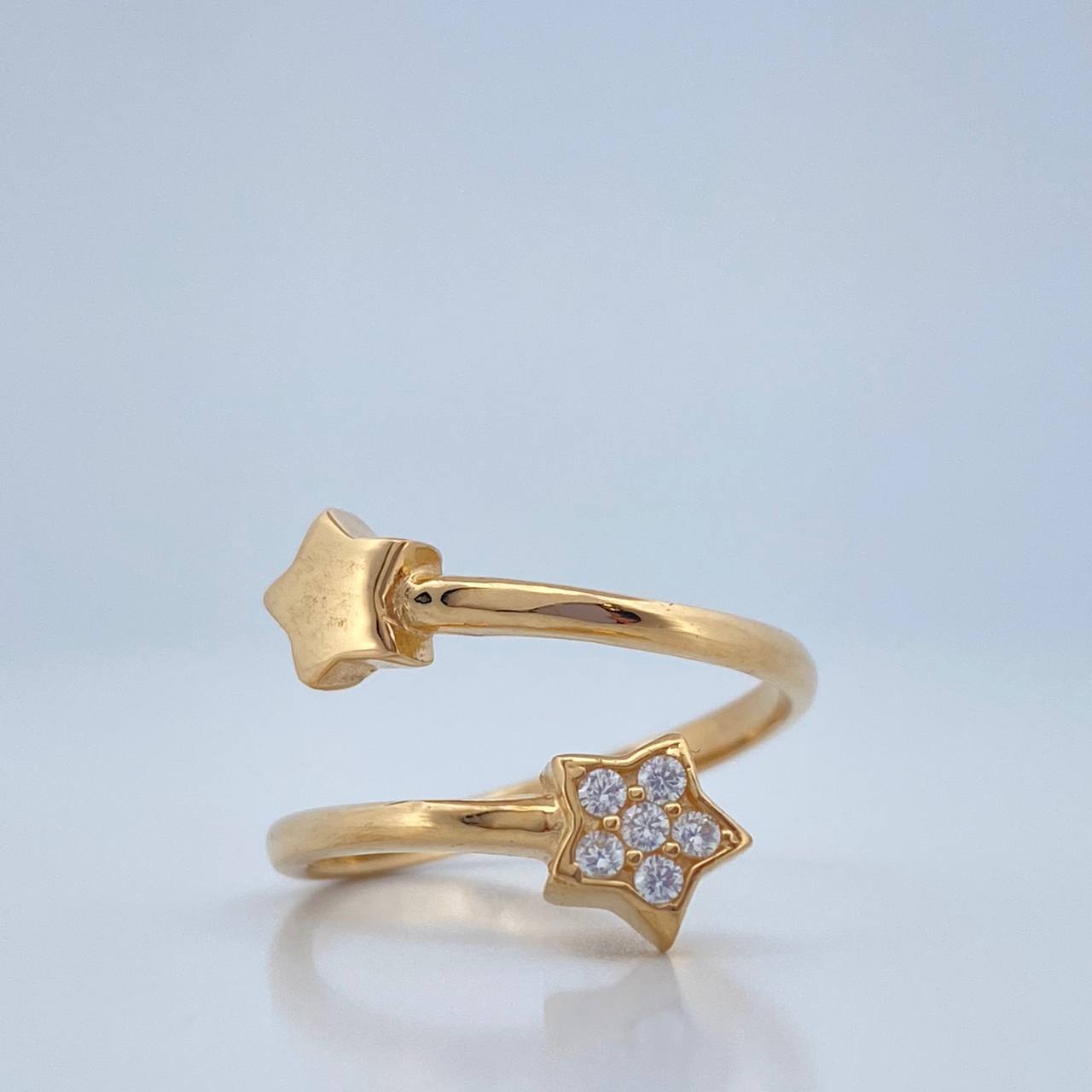 Anillo Abrazo Estrella 3.3gr / T6 3/4 / Oro Amarillo 18K $
