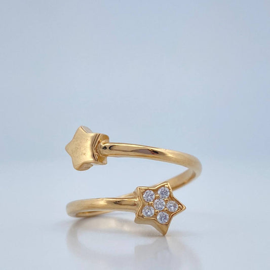 Anillo Abrazo Estrella 3.3gr / T6 3/4 / Oro Amarillo 18K $