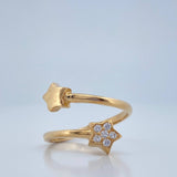 Anillo Abrazo Estrella 3.3gr / T6 3/4 / Oro Amarillo 18K $