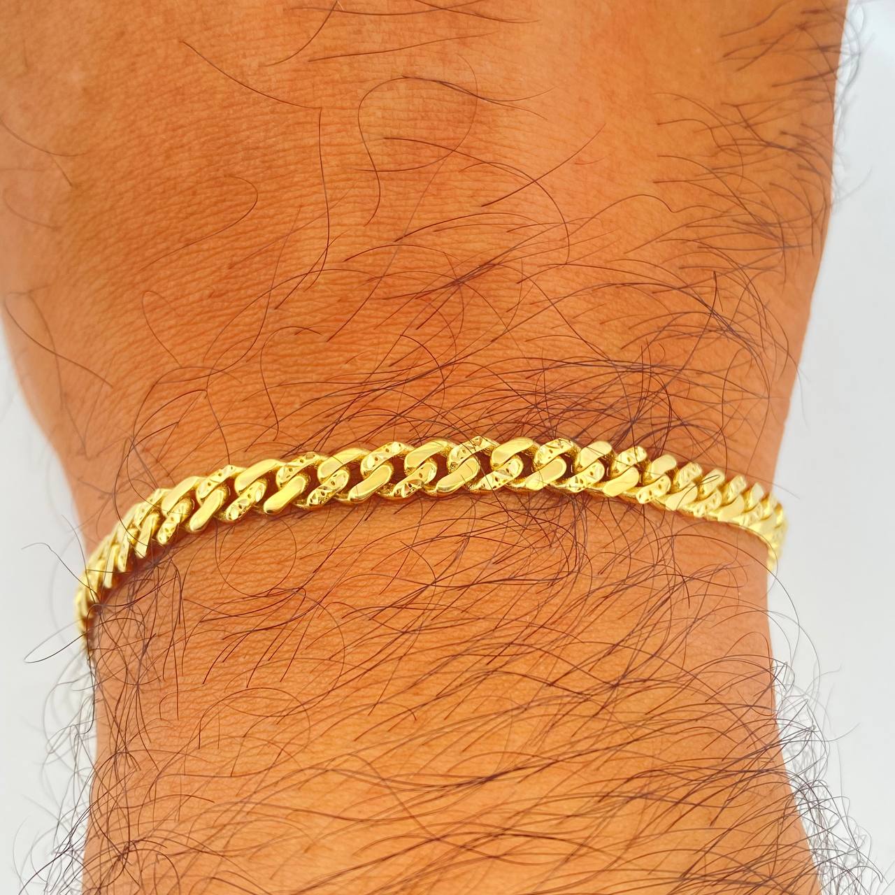 Pulso Cubano Infinito 7.3gr / 21cm / Oro Amarillo +4 18K $
