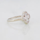 Anillo Trebol 2g / T6 1/2 Oro Blanco 18K