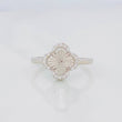 Anillo Trebol 2g / T6 1/2 Oro Blanco 18K
