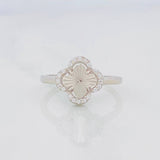 Anillo Trebol 2g / T6 1/2 Oro Blanco 18K