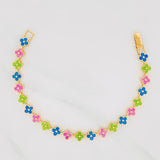 Pulso Flores 10.85g / 17cm / 6mm Oro Amarillo 18K