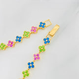 Pulso Flores 10.85g / 17cm / 6mm Oro Amarillo 18K