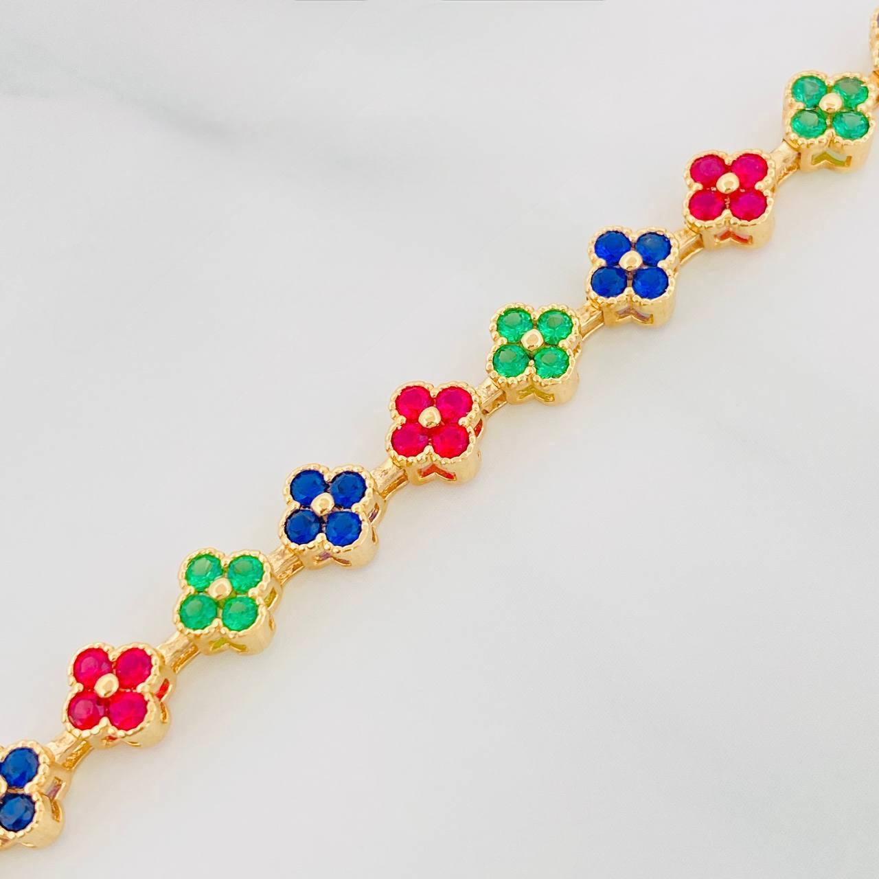 Pulso Flores 10.45g / 16cm / 6mm Oro Amarillo 18K