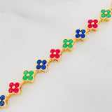 Pulso Flores 10.45g / 16cm / 6mm Oro Amarillo 18K