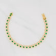 Pulso Tennis Flor 15.2g / 17cm / 6mm Oro Amarillo 18K