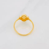 Anillo Trebol 2.15g / T6 1/2 Dos Oros Amarillo Blanco 18K