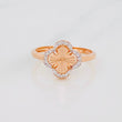Anillo Trebol 2.15g / T6 1/4 Dos Oros Blanco Rosa 18K