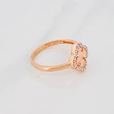Anillo Trebol 2.15g / T6 1/4 Dos Oros Blanco Rosa 18K