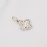 Dije Trebol 1g / 2cm Oro Blanco 18K
