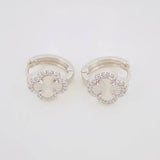 Candongas Trebol 2.8g / 1.3cm Oro Blanco 18K