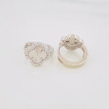 Candongas Trebol 2.8g / 1.3cm Oro Blanco 18K