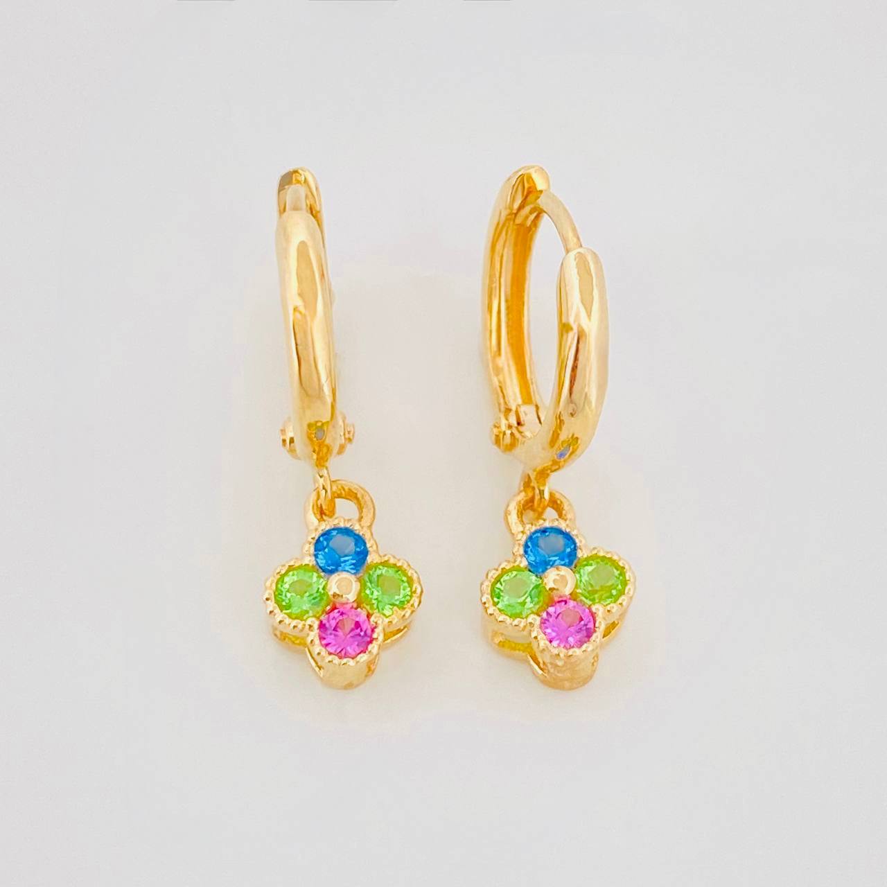 Candongas Trebol 2.15g / 2cm Oro Amarillo 18K